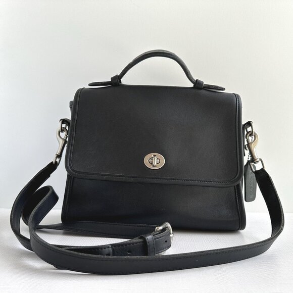 Coach Court Bag 9870: Vintage 1990 Coach Crossbody Purse Made in Costa Rica - Picture 1 of 10